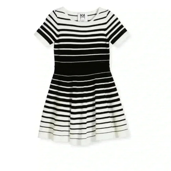 Milly Minis Short-Sleeve Striped Knit Circle Dress sz 10 - Picture 1 of 5